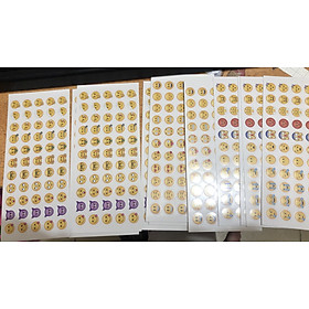 Hình dán sticker MARJI hình các mặt cảm xúc (bộ 12 tệp)