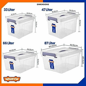 HỘP NHỰA TRỮ KHO TRẮNG TRONG 66L WADFOW WTB2370 - HÀNG CHÍNH HÃNG