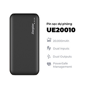 Mua Sạc dự phòng Energizer 20 000mAh /3.7V Li-Polymer UE20010BK - Hàng chính hãng bảo hành 2 năm 1 dổi 1