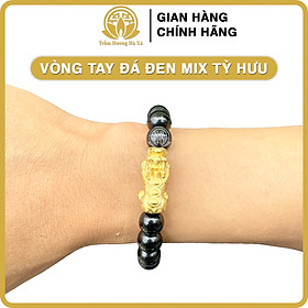 Vòng tay đá phong thủy mix tỳ hưu HÀ XÁ vòng tay cặp đôi nam nữ mệnh kim mộc thủy hỏa thổ may mắn tài lộc