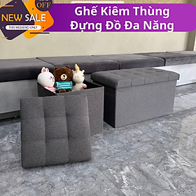 Mua Ghế đựng đồ đa năng  Hộp đựng đồ kiêm ghế sofa mini  Thùng đựng đồ kiêm ghế ngồi khung gỗ bọc vải chắc chắn  tiện lợi