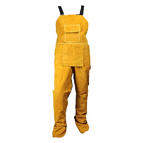 Welding Clothing Leather Welding Apron Split Leg  Yellow 103cm