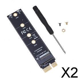 2xM.2 NVME to PCI-E X1 SSD Adapter Expansion Card M-Key