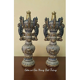 Đèn thờ dầu men rạn giả cổ thời Mạc gốm Gia Hưng Bát Tràng