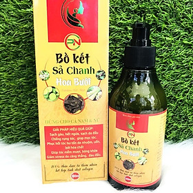 Phụ kiện đồ dùng nhà tắm -Dầu gội bồ kết sả chanh hoa bưởi ,chai 300ml giúp tóc chắc khỏe , dày , bóng mượt 