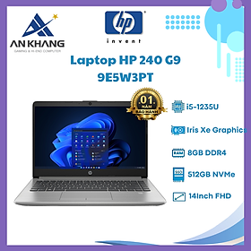 Laptop HP 240 G9 9E5W3PT (Intel Core i5-1235U | 8GB | 512GB | Intel Iris Xe Graphics | 14.0 inch FHD | Win 11 SL | Bạc) - Hàng Chính Hãng - Bảo Hành 12 Tháng