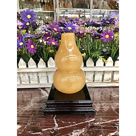 Mua Bầu hồ lô phong thủy hút tài lộc đá ngọc hoàng long - Cao 16cm