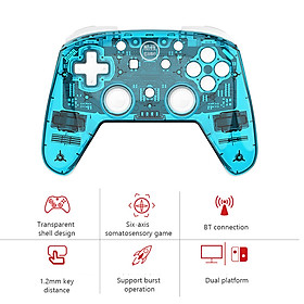 Wireless Switch Pro Controller for Nintendo Switch and Switch Lite Built-in Six-axis Gyroscope Turbo Dual Vibration BT