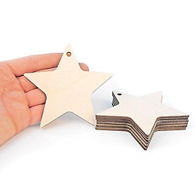 Mua Set 10 Miếng gỗ DIY trang trí decor phòng  cửa hàng (Hình tròn  Trái tim  Ngôi sao tùy chọn