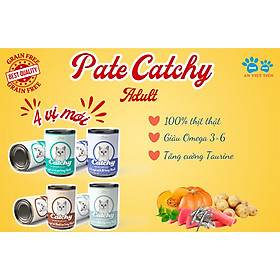 PATE CATCHY ĐỦ VỊ CHO MÈO DINH DƯỠNG THƠM NGON LON 400G (VỊ NGẪU NHIÊN)