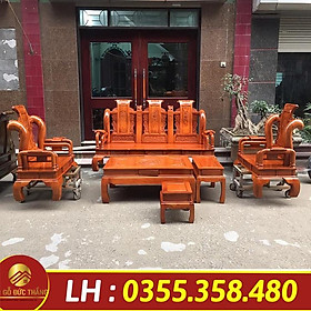 Mua bộ bộ bàn ghế tần thủy hoàng gỗ gõ đỏ nam phi dài 2m4