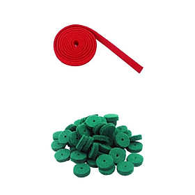 Wool Red Temperament Strip 90 Pieces Green Felt Punchings Piano Accessory
