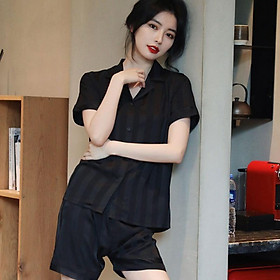 Bộ Đồ Mặc Nhà ️Đồ Ngủ Pijama Lụa Cao Cấp Siêu Mát Mềm Mịn - ELSA