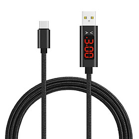 Cáp Sạc Điện Thoại USB Type-C Có Màn Led Hiển Thị Thông Số Cho Samsung IPhone