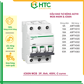 Mua  Hàng chính hãng Schneider Electric  Cầu dao / Aptomat tự động  MCB Acti9 iC60N 3P 6kA 400V  C Curve