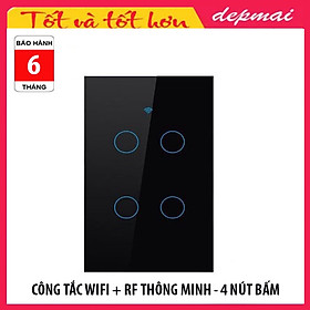 Mua Công Tắc Thông Minh Wifi sử ụng APP SmartLife Cảm Ứng 1-2-3-4 Nút Hình Chữ Nhật Điều Khiển Từ Xa