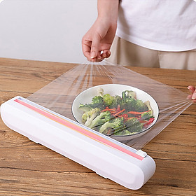 Hộp cắt màng kẹp thực phẩm PE cốc hút từ tính tủ lạnh mặt bàn treo tường - T0183