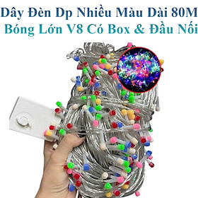 Mua Dây Đèn Dp Nhiều Màu 8 Chế Độ Chớp Dài 80M Bóng Lớn V8 Có Box Điều Chỉnh Và Đầu Nối