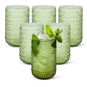 Set 6 cốc thủy tinh vân hạt Viola 380ml Hàng chính hãng