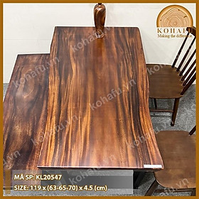 Mua Bàn Ăn Gỗ Me Tây Nguyên Tấm Nhỏ Gọn - KL20547