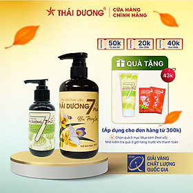 Combo Dầu gội dược liệu Thái Dương 7 plus 480ml và 100ml