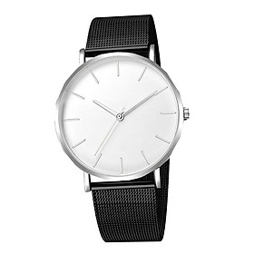 Male Simple Quartz Watch Luxury Mesh Band 12-Hour Analog Wristwatch Jewelry Gift