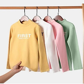 Áo thun dài tay MQ kids cổ lọ 3 phân chất cotton an toàn, bền, đẹp cho bé trai bé gái