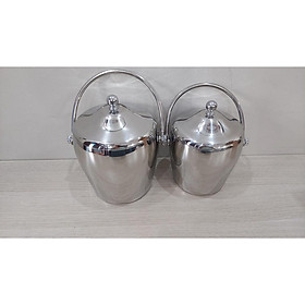 Mua Xô đá 2 lớp INOX cao cấp có quai