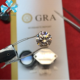 ( SIZE 6LY3 ) KIM CƯƠNG NHÂN TẠO – MOISSANITE NƯỚC D – ĐỘ TINH KHIẾT FL -FULL KIỂM ĐỊNH GRA – GIÁ TỐT NHẤT THỊ TRƯỜNG