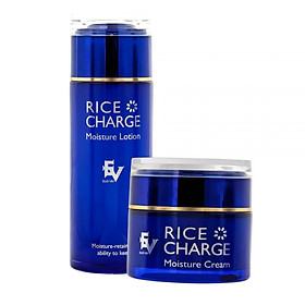 Bộ Kem Dưỡng Trắng & Nước Hoa Hồng tinh chất gạo RICE CHARGE Dưỡng ẩm, dưỡng trắng phục hồi làn da, hàng Nhật chính hãng