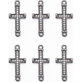 Combo 6 cái harm hợp kim đính đá thánh giá xỏ 2 đầu - Ngọc Quý Gemstones