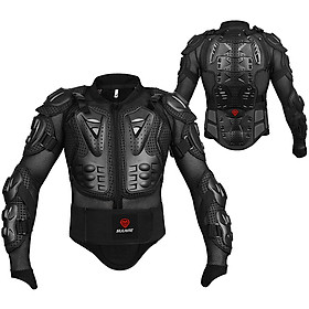 Áo giáp bảo vệ toàn thân tuyệt vời cho lái xe mô tô, đạp xe, trượt băng, đua xe và các môn thể thao khác-Màu đen-Size
