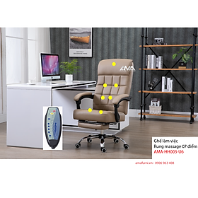 Mua Ghế Giám Đốc Ngả Lưng Rung Massage 07 Điểm Kèm Remote Điều Khiển AMA-HH003-U6