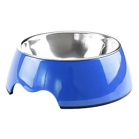 Stainless Steel Pet Food Water Bowl with Non-Slip Rubber Base