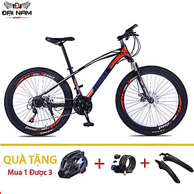 Xe Đạp Thể Thao Địa Hình NS-06 Vành 26inch 24 Tốc Độ Đại Nam Sport Nhập Khẩu + Tặng Mũ Bảo Hiểm,Khóa Dây Và Chắn Bùn