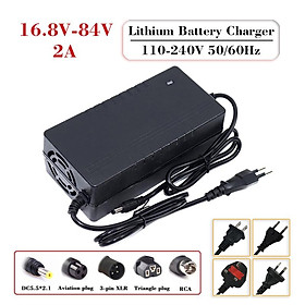 Bộ sạc pin lithium 16.8V/29.4V/42V/54.6V/67.2V/58.8V/84V 2A cho 4S 6S 7S 10S 13S 16S 20S 14.8V-72V Bộ sạc xe tay ga E-bike Màu sắc: Bộ sạc 16.8V 2A