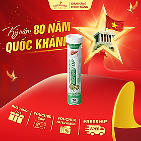 Viên sủi thanh nhiệt mát gan Novatop hỗ trợ thanh nhiệt, giảm nhiệt miệng, tiêu độc, mát gan (20 viên) - Nutramed
