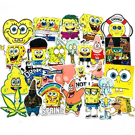 Set 30 Sticker SpongeBob SquarePants Chú bọt biển tinh nghịch
