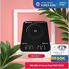 Mua Bếp điện từ Korea King PIND-T34B (bếp đơn  mặt kính cường lực  công suất 1800W ) - Hàng chính hãng