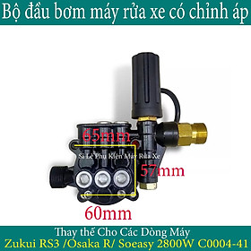 Mua Bộ đầu bơm máy rửa xe mini có chỉnh áp kèm rơ le điện ( Bh 6 thang )