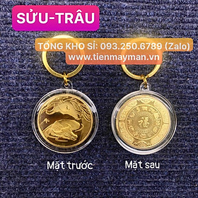 Móc treo chìa khóa hình đồng xu 12 con giáp - AnNhien