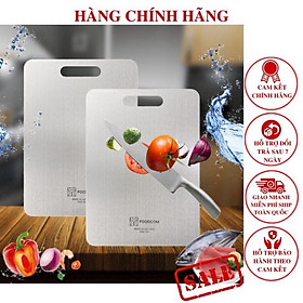 Mua THỚT INOX 304 CAO CẤP SIZE LỚN Kháng Khuẩn Cường Lực- Vệ Sinh Dễ Dàng- Rã Đông Nhanh - Chống Ẩm Mốc - Thớt inox đa năng