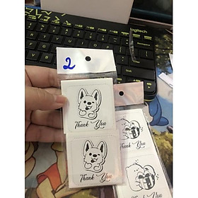 Mua 50 Tem nhãn decal thank you 5x5 - Tem dán niêm phong gói hàng