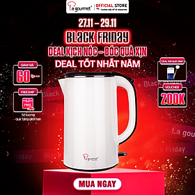 Mua  Hàng chính hãng  Ấm siêu tốc chống bỏng không vi nhựa La gourmet 1800W 1.8L - (bảo hành 1 năm)