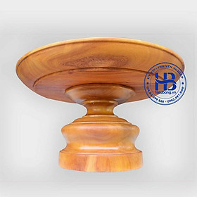 Mua Mâm bồng bằng gỗ Gõ   đĩa đựng trái cây bằng gỗ ngang 27cm