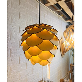 Mua Đèn thả trần gỗ DIY dáng quả thông-Bộ vỏ gỗ