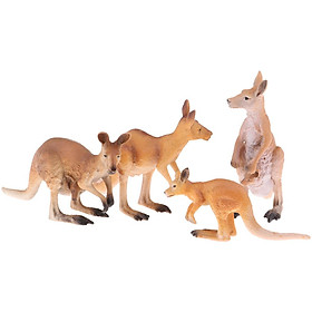 Wild Animals Action Model Toy Kangaroo Figure Home Table Ornaments