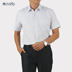 Áo sơ mi nam ngắn tay Novelty Regular fit sọc caro nhỏ NSMMCNMTCR220926N