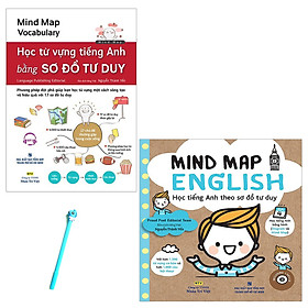 Hình ảnh Combo Mind Map Vocabulary - Học Từ Vựng Tiếng Anh Bằng Sơ Đồ Tư Duy và Mind Map English - Học Tiếng Anh Theo Sơ Đồ Tư Duy (Kèm CD) (Tặng Kèm Bút )