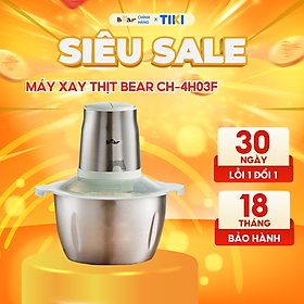 Mua Máy Xay Thịt Bear Cối Xay Thịt Máy Xay Thịt Đa Năng Máy Xay Rau Củ Xay Nhuyễn Thịt Cá 4 Lưỡi Dao CH-4H03F - Hàng chính hãng